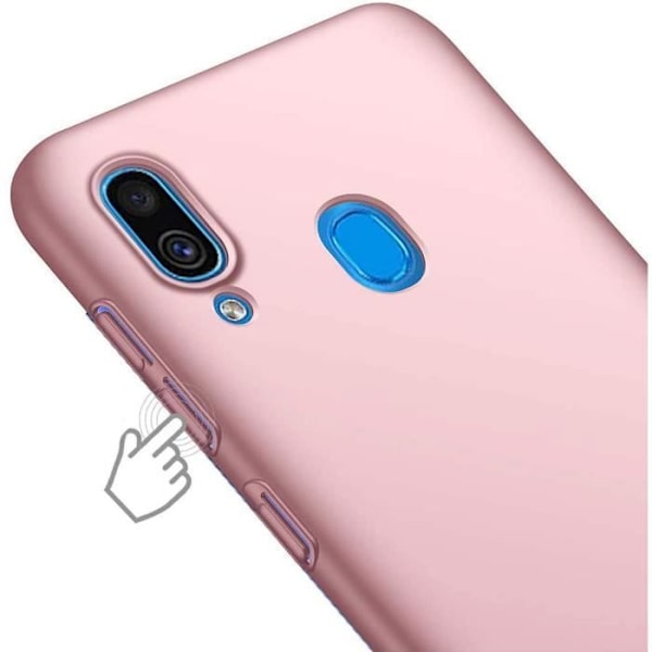 Skyddsfodral till Samsung Galaxy A20e - PROSHOP - Mjuk - Rosa - Set med 2 härdade glasögon Rosa