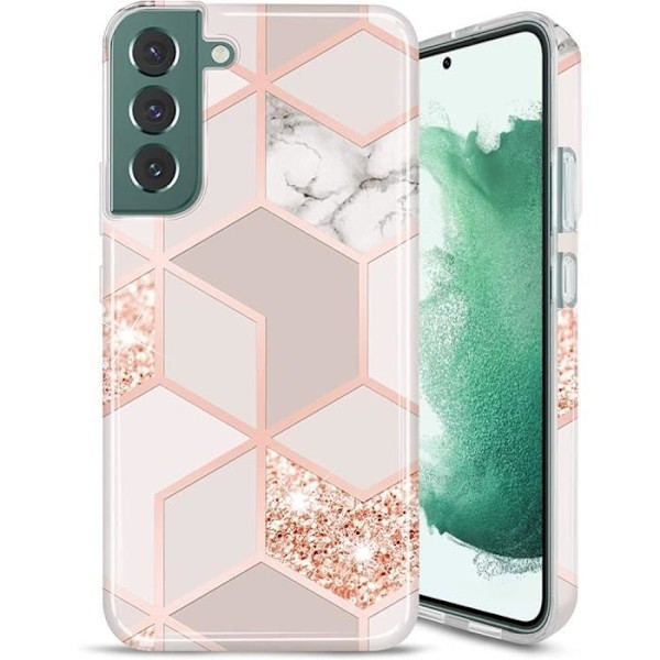 Fodral för Samsung Galaxy S22 Design Smal och elegant TPU Resistant Anti-Scratch Pink Rosa