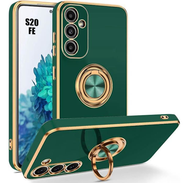 Ringfodral till Samsung Galaxy S20 FE Midnight Green Elegant Soft Luxury Stötsäker Anti-Scratch