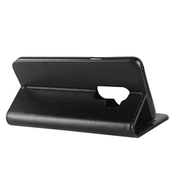 Hölster - Samsung - Galaxy S9+ - PU Läder - Flip - Svart - Stötabsorberande Svart