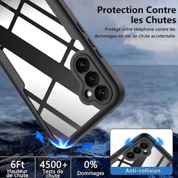360 Skyddsfodral för Samsung Galaxy A34 5G - Svart - Fullt skydd Anti-Scratch Svart