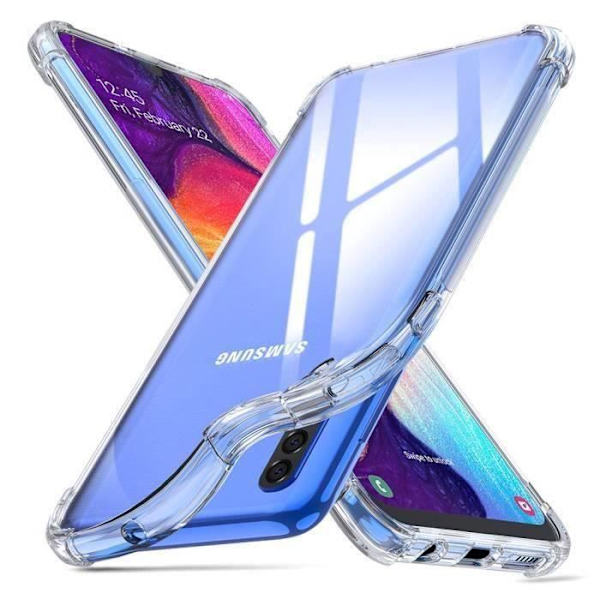 Samsung A50-fodral, genomskinligt skyddande stötsäkert fodral Anti-Scratch Bumper Silikonfodral Bumper för Samsung Galaxy A50(2019) 6