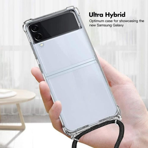 Skydd - Samsung - Galaxy Z Flip 4 - Förstärkt TPU - Rep-Resistent - Marinblå Snodd marinblå