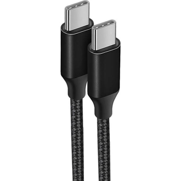 USB-C till USB-C Snabbladdningskabel 3A för Samsung S25 S24 S23 Ultra S23+ S22+ S22 Plus S21 FE S21 S10 S10e - Flätad Nylon 1M Svart Svart