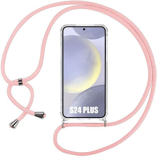 Skyddsfodral för Samsung Galaxy S24 Plus - MÄRKE - Flexibelt - Förstärkt Skydd - Repellerande - Rosa Rem Rosa