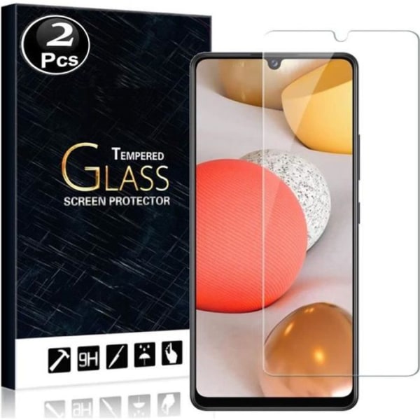 Glasskärmskydd för Samsung Galaxy A12 Okrossbart härdat glas set med [X2] härdat glas