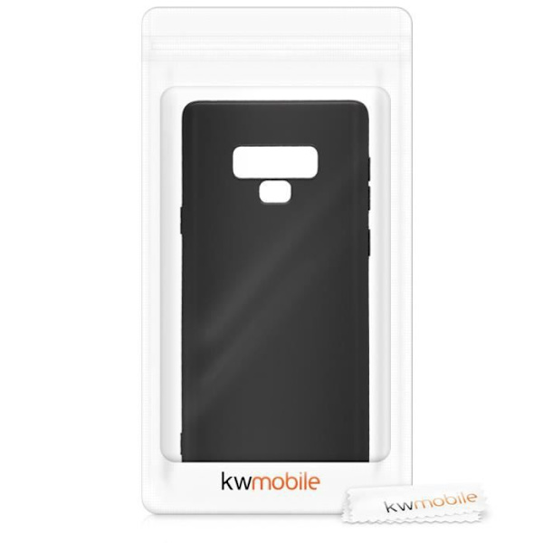 Fodral - kwmobile - Galaxy Note 9 - Mattsvart silikon - Fullständigt skydd - Mjuk Svart