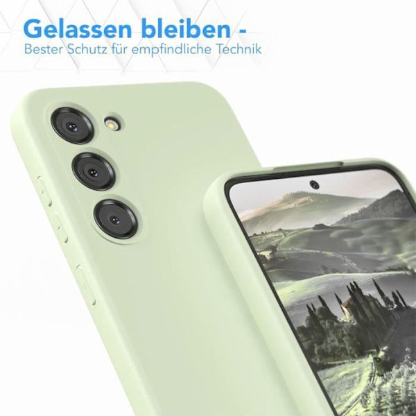 Fodral till Samsung Galaxy S24 Plus (S24+) Flytande silikonskydd Mattgrönt Anti-skrapa
