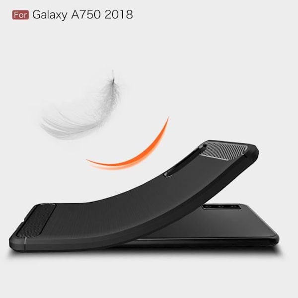 Fodral - Samsung - Galaxy A7 2018 - TPU - Stötsäker - Mjuk - Svart Svart