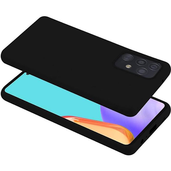 Skyddsfodral - Toproduits® - Samsung Galaxy A52S - Svart - Härdat glas - Reptåligt Svart