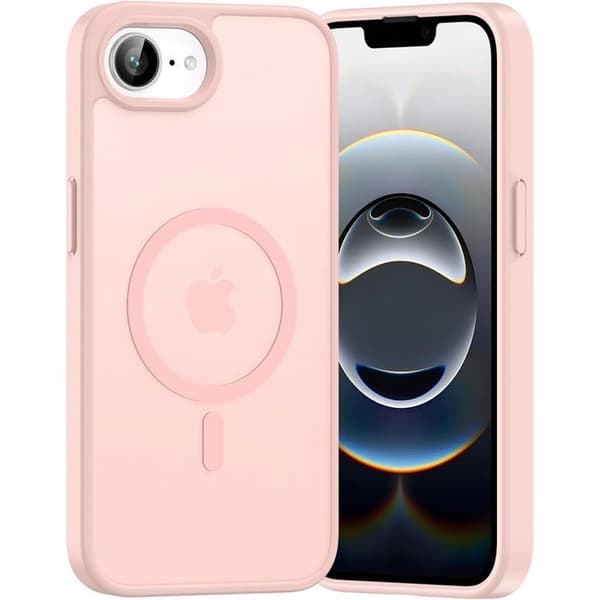 Skydd för iPhone 16 - BOOLING - Hård Stötresistent - Repfria - Rosa - Med Magnetring Rosa