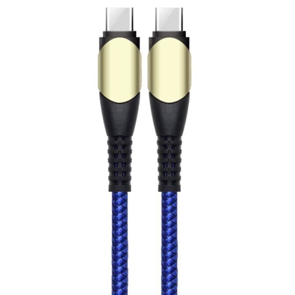 60W snabbladdning USB-C till USB-C-kabel för Samsung Galaxy M52 5G M13 4G M23 5G M32 M33 - 1M flätad nylonblå
