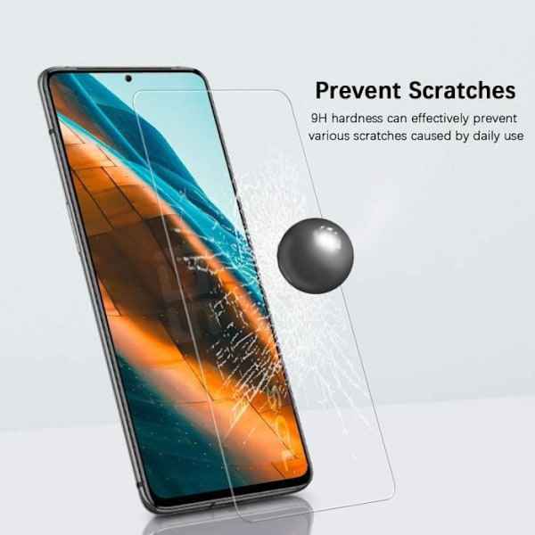 Härdat glas för Samsung Galaxy A51 Härdat glas Samsung A51 skärmskydd [3 delar], [Exakt öppning, böjd kant 2Z63817