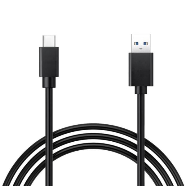 För LG G5/ G5 SE/ G6/ Nexus 5X/ V20: USB 3.0 typ C till standard USB typ A-laddningskabel, 1 m lång - svart