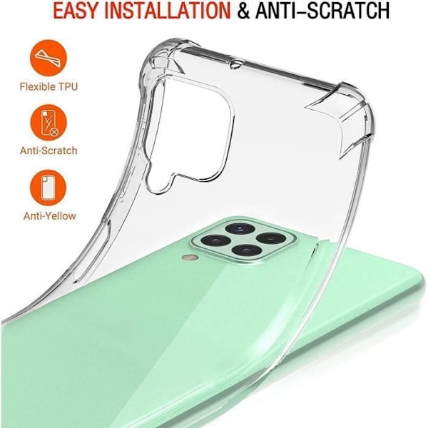 Skyddsfodral för Samsung Galaxy A22 5G - PROSHOP - Mjuk gel-fodral - 6,6 tum Transparent Transparent
