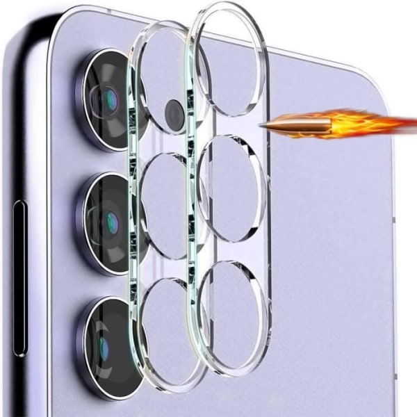 2 bakre kamera härdade glasögon för Samsung Galaxy S24 Plus (Galaxy S24+) Anti-Scratch Transparent