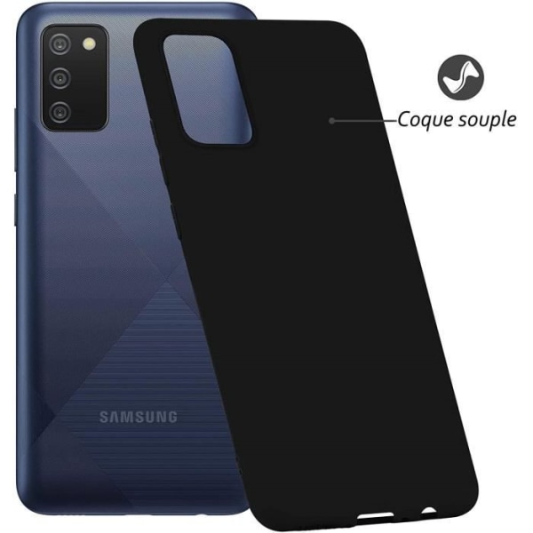 Mjukt fodral - Toproduits® - Galaxy A02S - Svart silikon - Sidoskydd - Snabb installation Svart