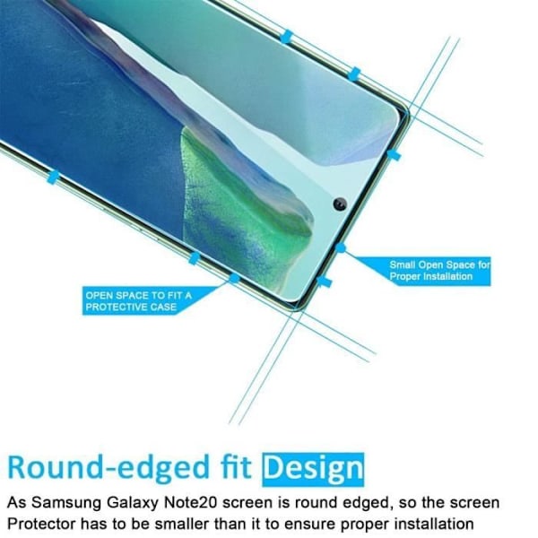 Härdat glas PROSHOP för Samsung Note 20 (6.7”) - Paket av 3 - Motstånd 9H - Rep Resistant Transparent