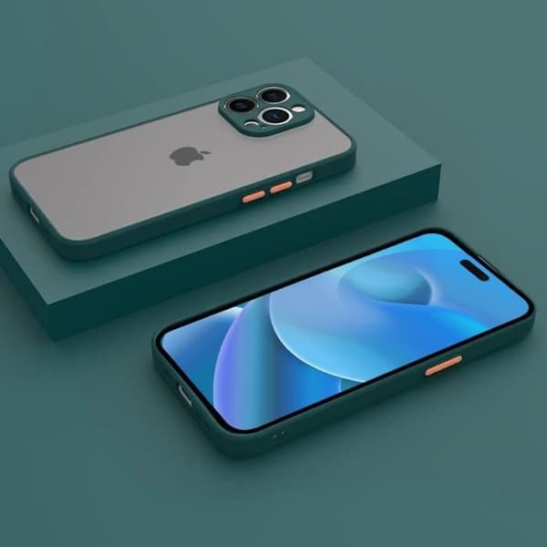 Coque - BOOLING - För iPhone 14 Pro - Silikon - Ultrafin - Stötsäker Nattgrönt