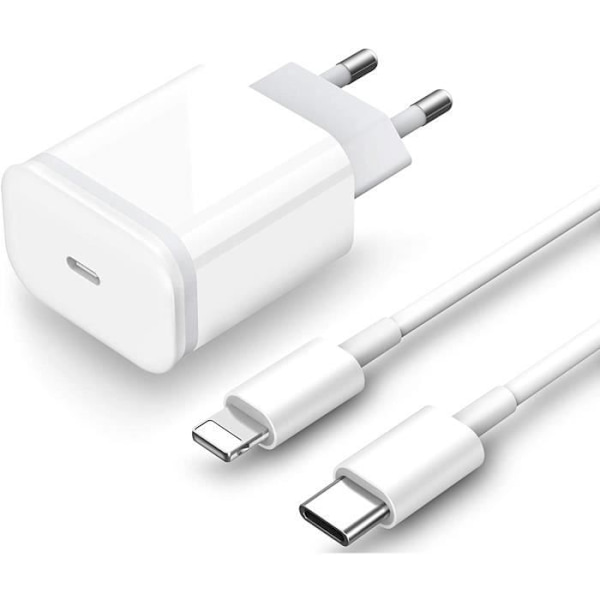 USB C Snabbladdare 20W Con-kabel 2M för iPhone 13-13 Mini - 13 Pro - 13 Pro Max - 12, 11, SE 2020, Pad Pro, Airpods Pro, Pr[3]