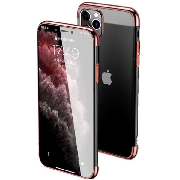 Skyddsfodral till iPhone 12 Pro Max - PROSHOP - Silikonkromkant - Anti-chockmotstånd - Rosa Rosa