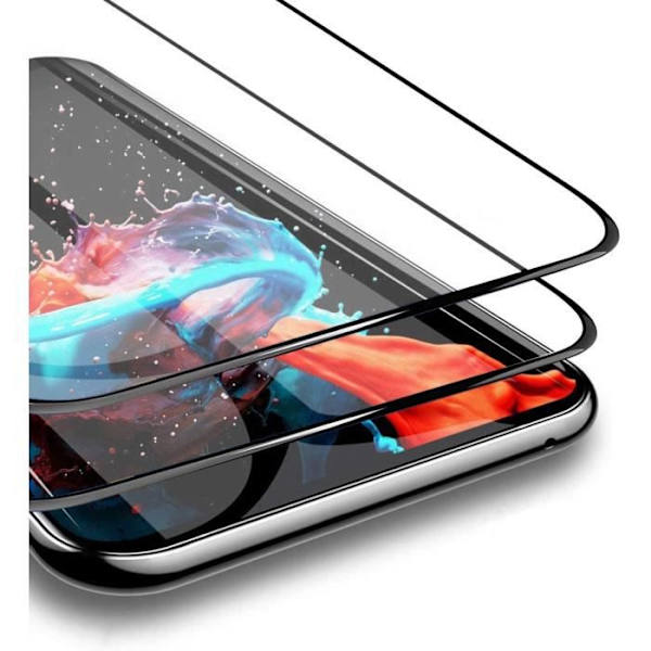 2-pack Samsung Galaxy S21 (5G) härdat glas, svart ram glas HD Klart härdat glas skärmskydd