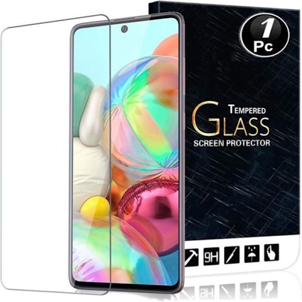 Skärmskyddsglas - MP-France - Samsung Galaxy A71 - 9H härdat glas - Reptåligt - Set med 1