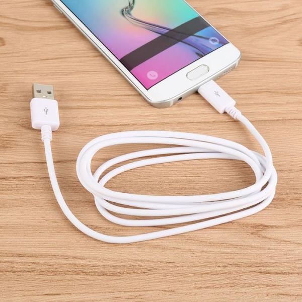 80CM Vit Micro USB-kabel Datakabel Synkronisera Laddningskabel Android till USB-kabel för Samsung Galaxy S7 S6 note4