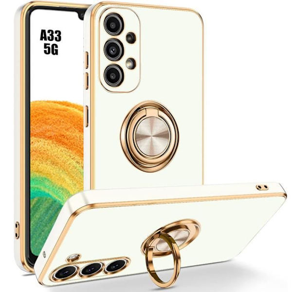 Skyddsskal - BOOLING - för Samsung Galaxy A33 5G - Mjukt - Silikon - Vit Vit