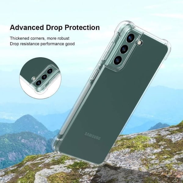 Skyddshölje - BOOLING - för Samsung S22 Plus - Hög motståndskraftig silikon - Förstärkta hörn - Transparent och mjukt Transparent