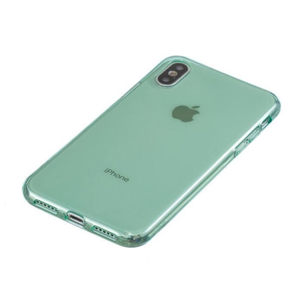 Skyddsfodral och Filmer - Apple - iPhone XR - Grön - 2ST Härdat Glas - 1ST TPU Silikon ljus