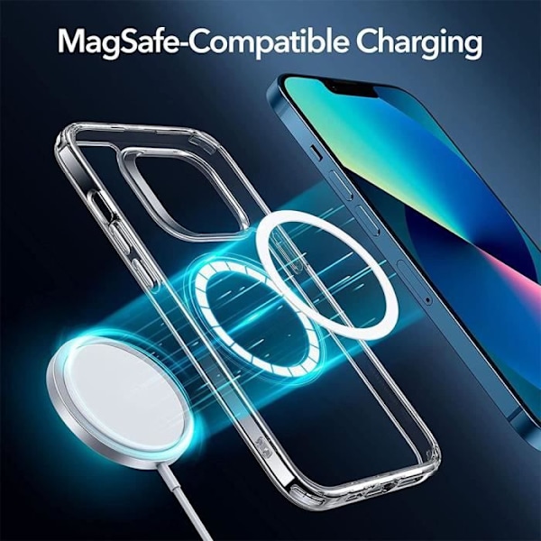 Coque til iPhone 13 mini med Magnetisk Ring + 2 Tempereret Glas - PROSHOP - Transparent - Blød - Glat Gennemsigtig