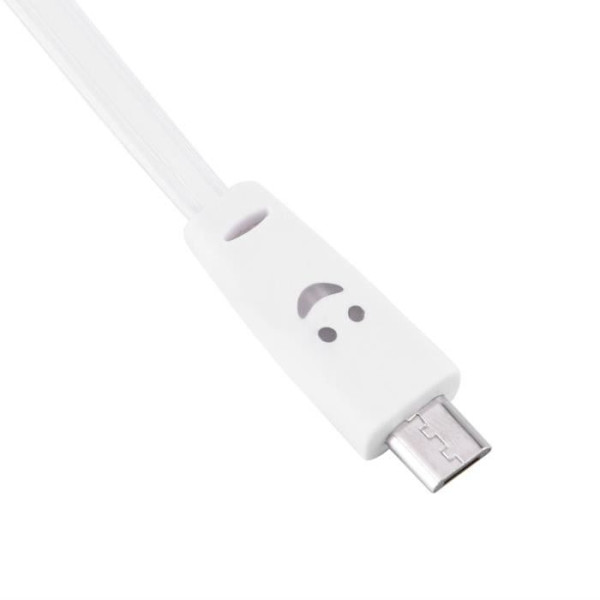 1M Light Up LED Micro USB Data Sync-laddarkabel för LG Android-telefoner