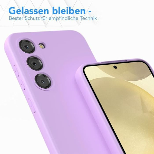 Fodral för Samsung Galaxy S24 Plus (S24+) Flytande silikon lila + 2 skärmskydd i härdat glas