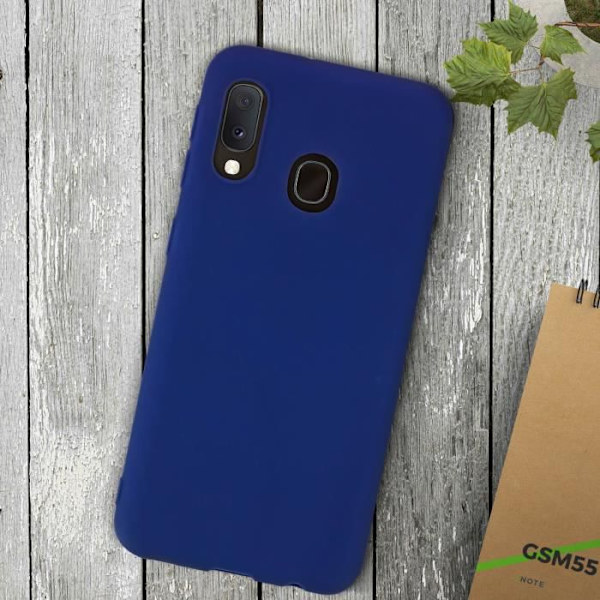 Fodral - AVIZAR - Samsung Galaxy A20e - Soft Gel Silikon - Midnattsblå - Matt finish Midnattsblå