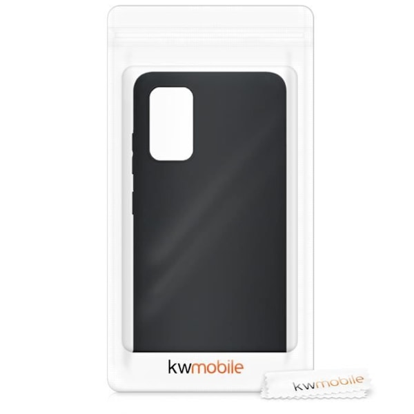 kwmobile Samsung Galaxy S20 Plus Fodral - Skal till Samsung Galaxy S20 Plus - Mattsvart Silikontelefonfodral 51216.47 Svart