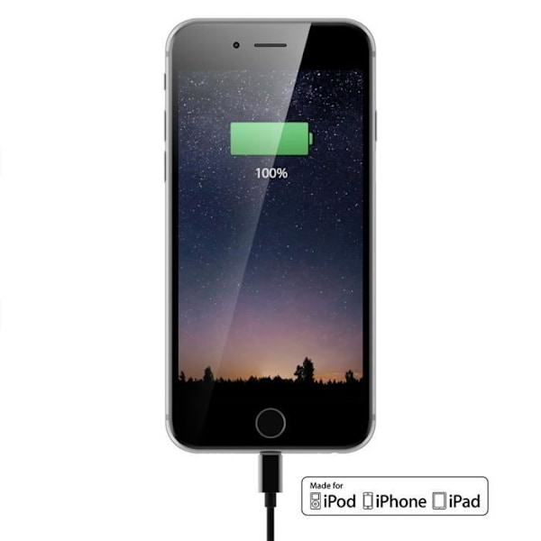 3A snabbladdarkabel 1M för iPhone 13/12/11/Pro/X/XR/XS/MAX/8/7/6 iPad iPod Nylon flätad svart Svart