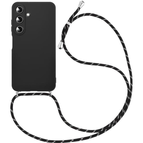 Fodral för Samsung Galaxy A05s (inte för A05), Anti-Scratch Flytande Silikonskydd med svart snodd