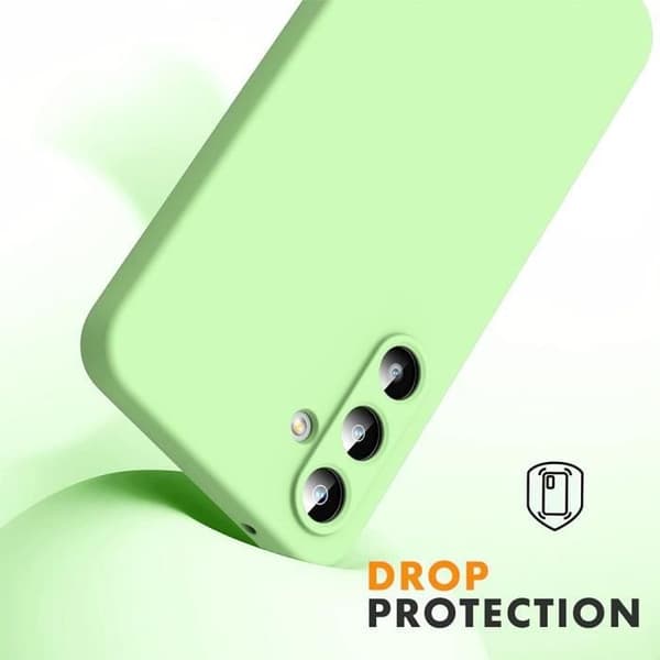 Coque - BOOLING - för Samsung Galaxy A35 5G - Silikonskydd - Stötsäker - Repbeständig - Grön Grön