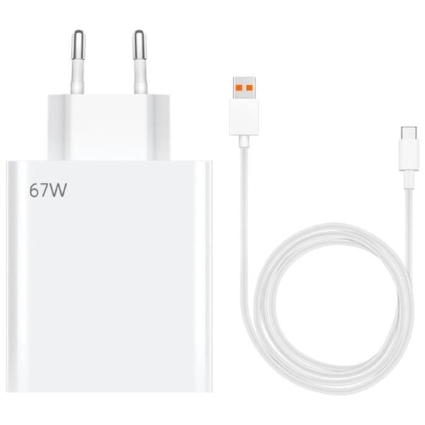 Laddare - E.F.Connection - 67W - USB-C - Kabel 1m - Snabbladdning Vit