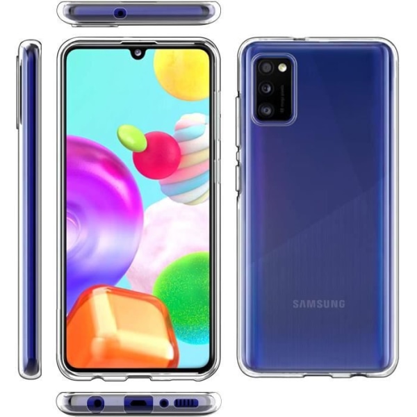 Härdat glas för Samsung Galaxy A41 och genomskinligt flexibelt skyddsskal med Stylus Toproduits® Gennemsigtig