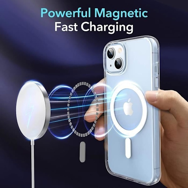 Skyddsskål - BOOLING - för iPhone 15 - Stötsäker - Transparent - Magnetiskt Cirkle Transparent