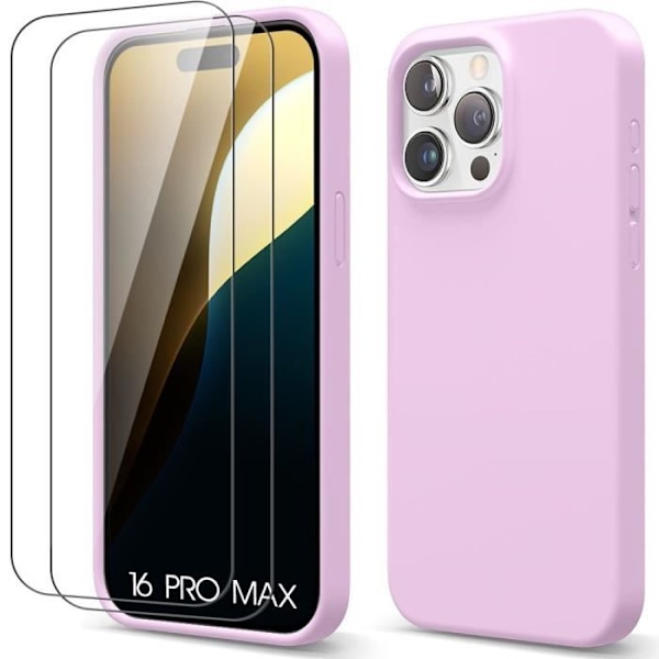 Skyddsskal - BOOLING - iPhone 16 Pro Max - Mjuk Flytande Silikon - Ultra Slim - Lila Lila
