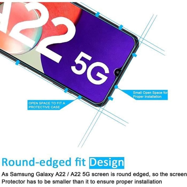Advansia härdat glas för Samsung Galaxy A22 5G [X1]