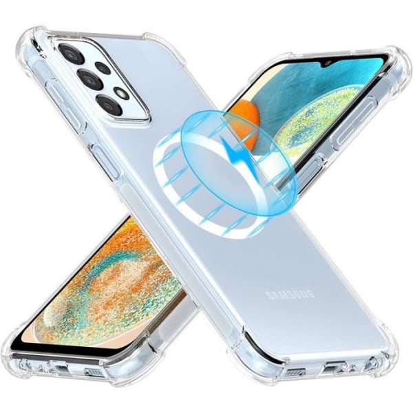 Fodral till Samsung Galaxy A23 5G med Circle Metal Shockproof Protection Transparent Transparent