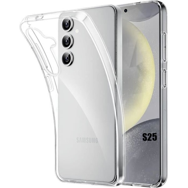 Fodral till Samsung Galaxy S25, mjukt förstärkt skydd Stötsäkert transparent silikon