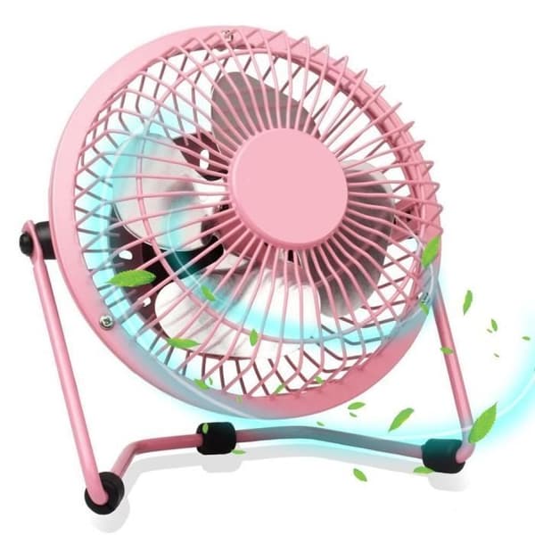 USB-fläkt - YIOU - Mini Fläkt Rosa - Tyst - 14cm - Kontor Ros