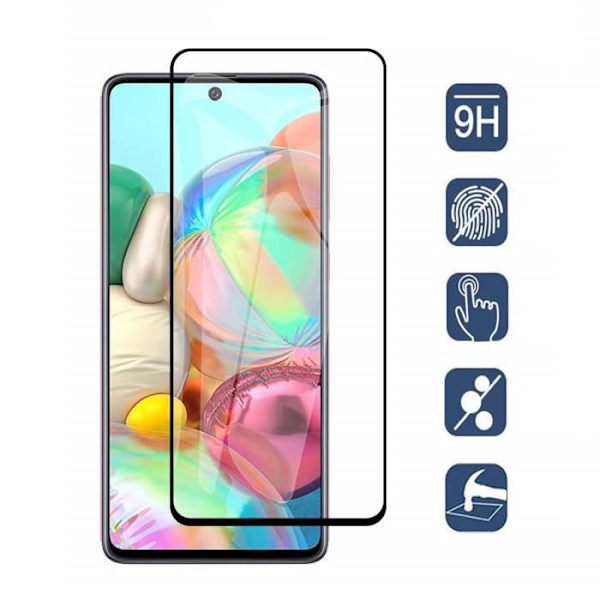 Skyddsfilm i härdat glas med svarta kanter för Samsung A71 med Stylus Toproduits®