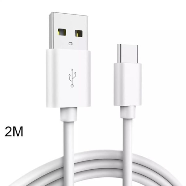 USB-C-kabel - E.F.CONNECTION - 2 meter - Vit - Kompatibel med Xiaomi 11, 12, 13, 14, 15, Redmi Note 11/12/13/14 Vit