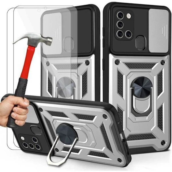 Skyddsfodral för Samsung A21S (6,5") - PROSHOP - Hard Army Style - Silver Silver